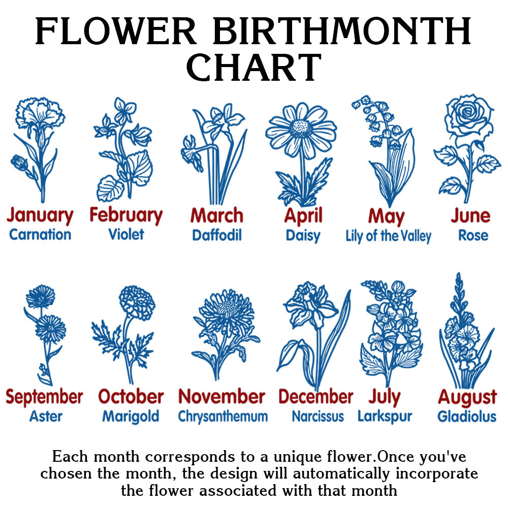 Personalized Flower Birth Couple Woven Blanket