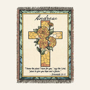 Personalized October Cosmos Blessing Woven Blanket