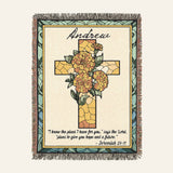 Personalized October Cosmos Blessing Woven Blanket