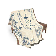 Customized Floral Monogram Couple Woven Blanket