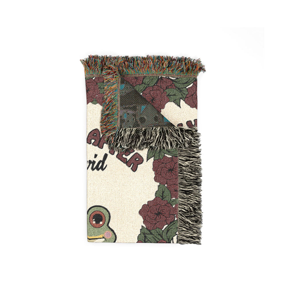 Personalized Couple Frog Wedding Hoppily Woven Blanket