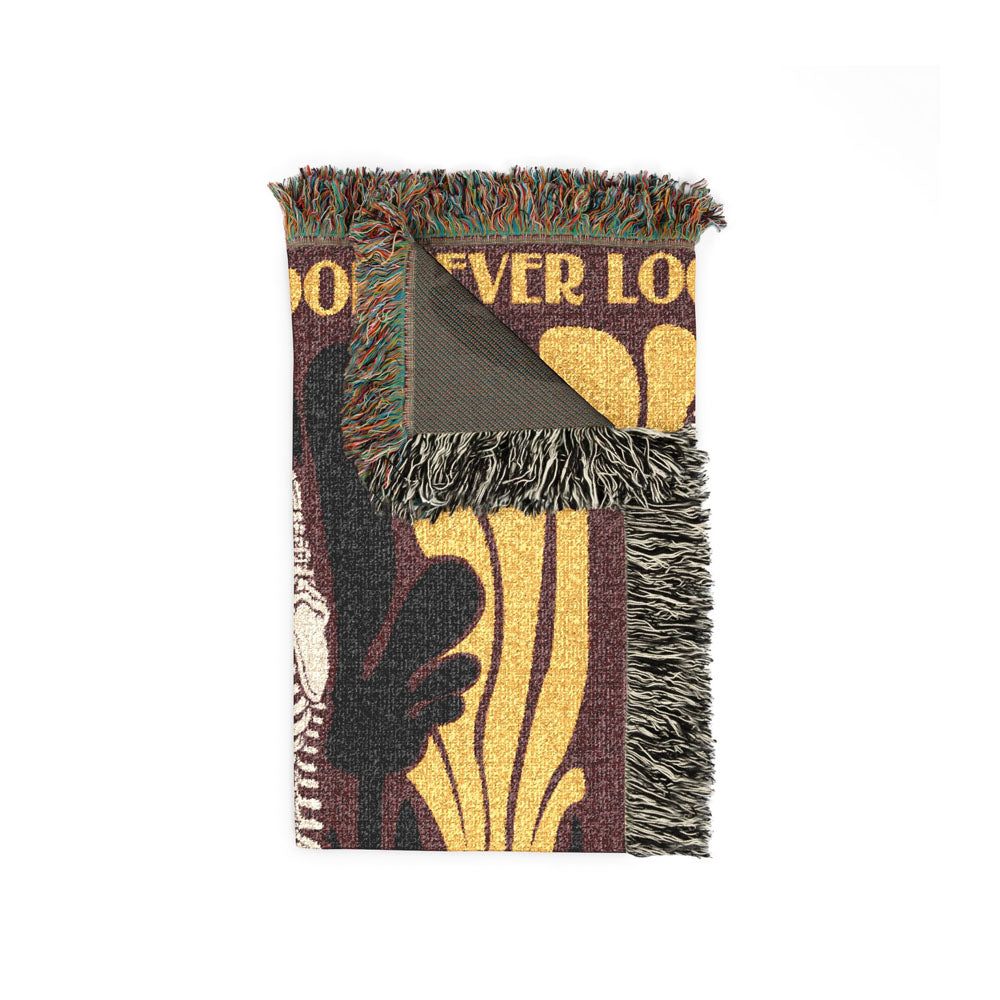 Personalized Skeleton Couple Vintage Retro Woven Blanket