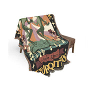 Personalized Couple Frog Groovy Retro Woven Blanket