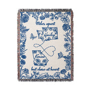 Personalized State To State Flower Month Line Woven Blanket