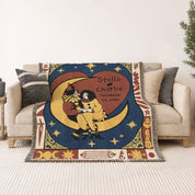 Personalized Pierrot & Columbina Couple Woven Blanket