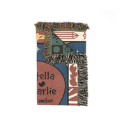 Personalized Pierrot & Columbina Couple Woven Blanket