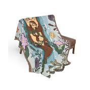 Personalized Mother Daughter Otter Woven Blanket