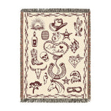 Personalized Cowboy Western Woven Blanket