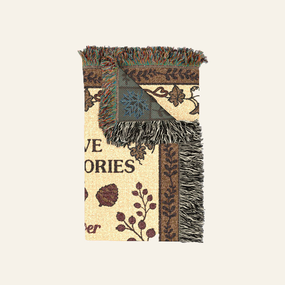 Personalized Autumn Quirrel Couple Woven Blanket