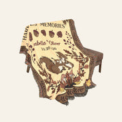 Personalized Autumn Quirrel Couple Woven Blanket