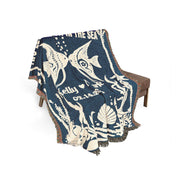 Personalized Sea Fish Couple Ocean Theme Woven Blanket