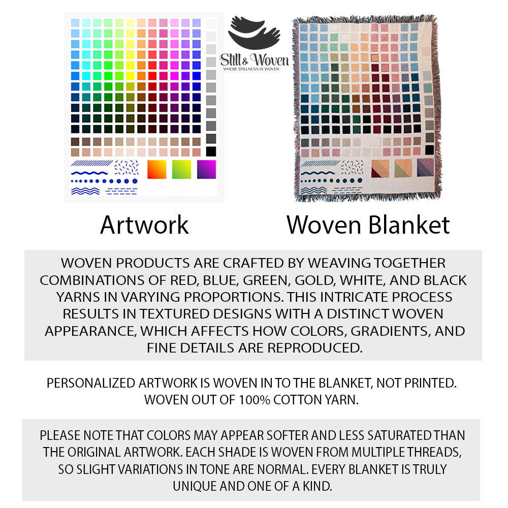 Personalized Couple Frog Art Woven Blanket