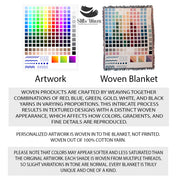 Personalized Couple Frog Art Woven Blanket