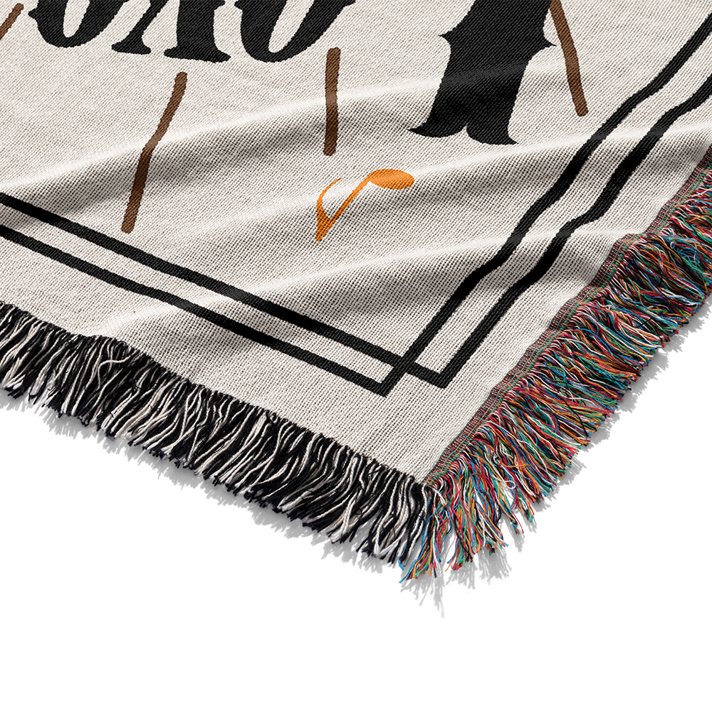 Personalized Skeleton Couple Music Woven Blanket