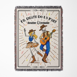 Personalized Skeleton Couple Music 2 Woven Blanket