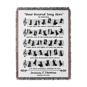 Personalized Couple Song Lyric Woven Blanket