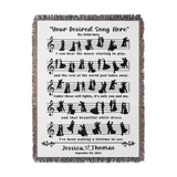 Personalized Couple Song Lyric Woven Blanket