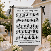 Personalized Couple Song Lyric Woven Blanket
