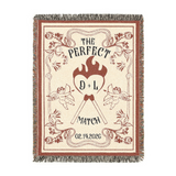 Personalized The Perfect Match Couple Woven Blanket