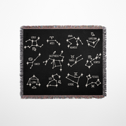 Personalized Astrology couple Ghost Woven Blanket