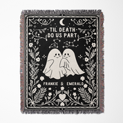 Personalized Astrology couple Ghost Woven Blanket