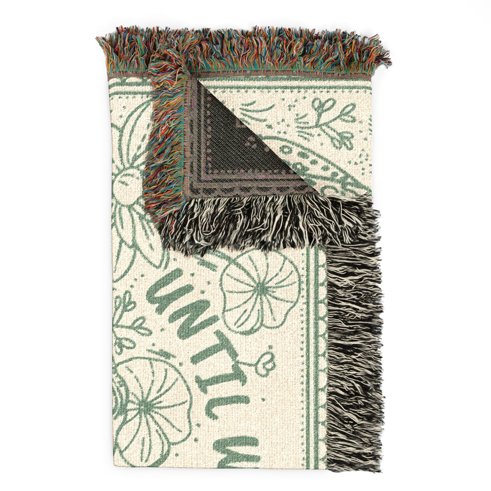 Personalized Couple Frog Art Woven Blanket