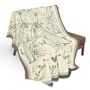 Personalized Couple Frog Together Woven Blanket