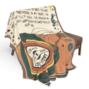 Personalized Musical Vinyl Record Couple Woven Blanket