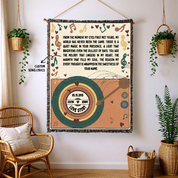 Personalized Musical Vinyl Record Couple Woven Blanket