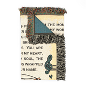 Personalized Musical Vinyl Record Lyric Couple Woven Blanket