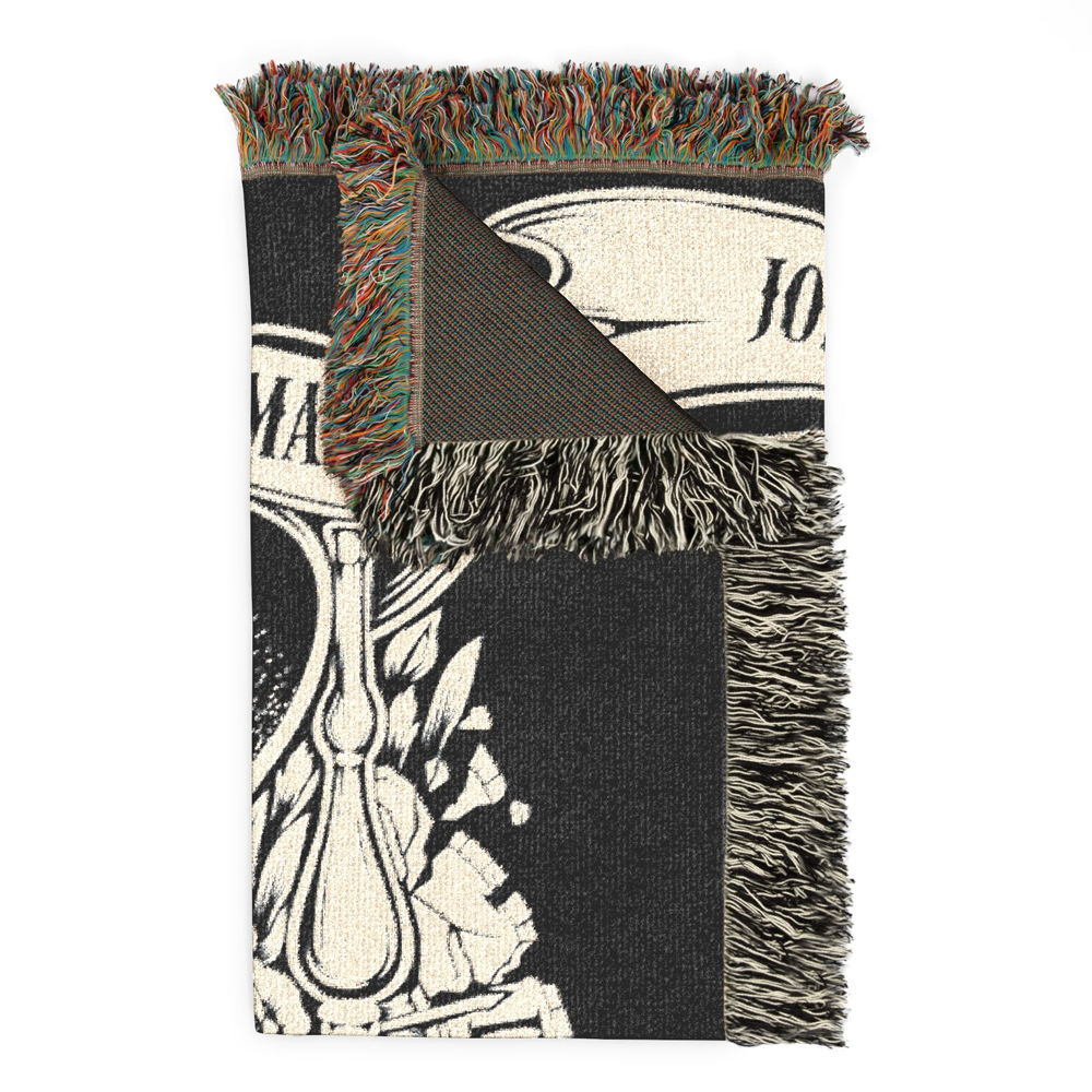 Personalized Timeless Love Hourglass Couple Woven Blanket