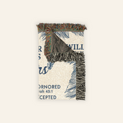 Personalized He Will Cover You With His Feathers Scripture Woven Blanket