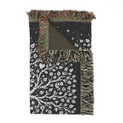 Personalized Couple Tree of love Silver Woven Blanket