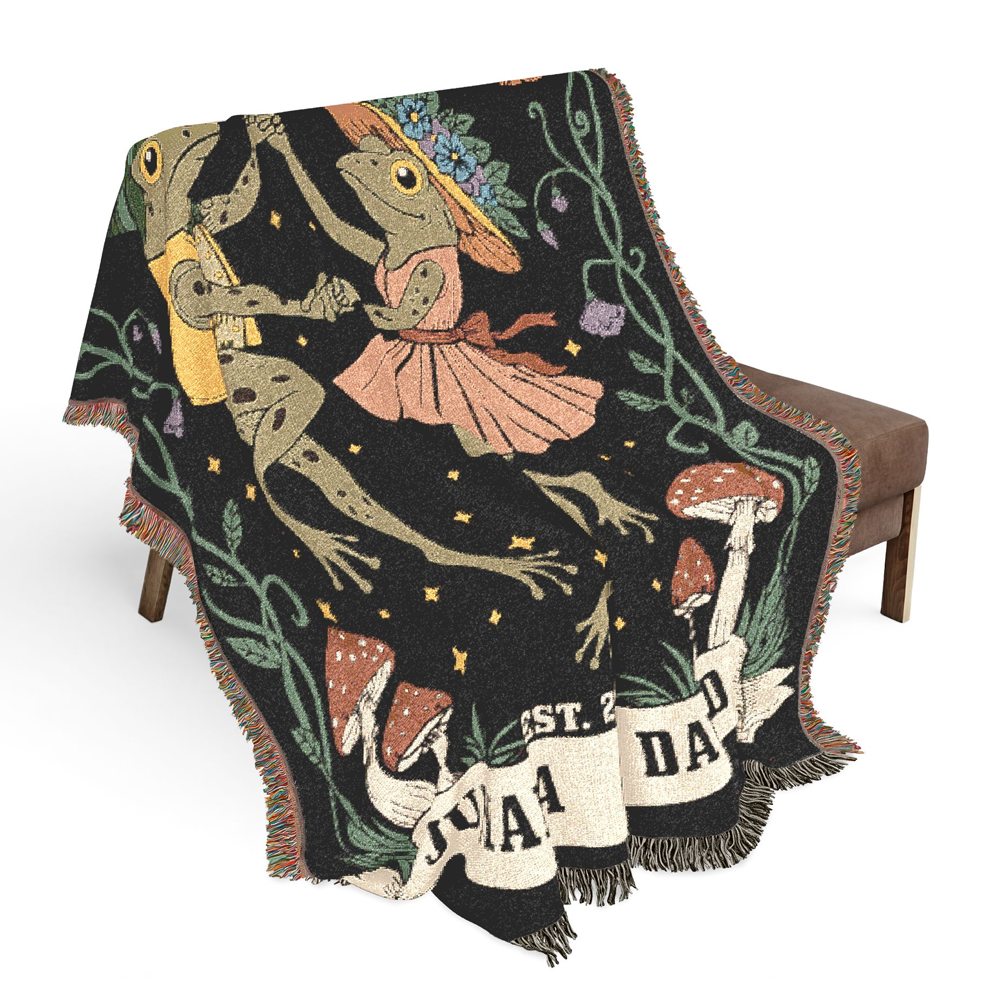 Personally Woven Dancing Frogs at Midnight