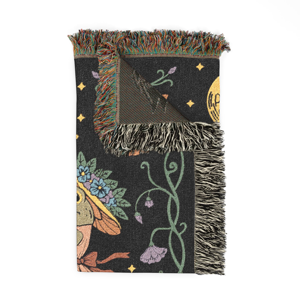 Personally Woven Blanket Dancing Frogs at Midnight
