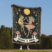 Personally Woven Blanket Dancing Frogs at Midnight