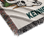 Personalized Couple Cowboy Frog Singing Woven Blanket