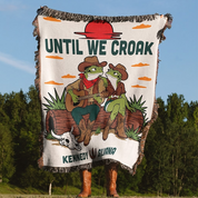 Personalized Couple Cowboy Frog Singing Woven Blanket