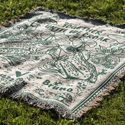 Personalized Couple Frog Together Woven Blanket