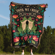 Personalized Couple Until We Croak Woven Blanket