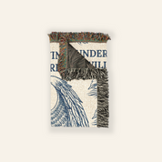 Personalized Under His Wings Birth Flower Baby Blue Woven Blanket