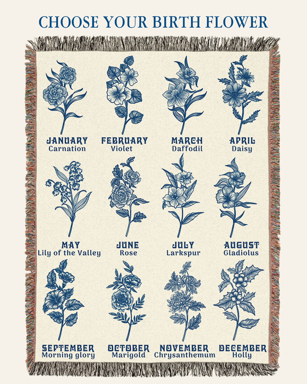 Personalized Just One More Chapter Woven Blanket