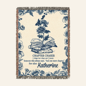 Personalized Just One More Chapter Woven Blanket