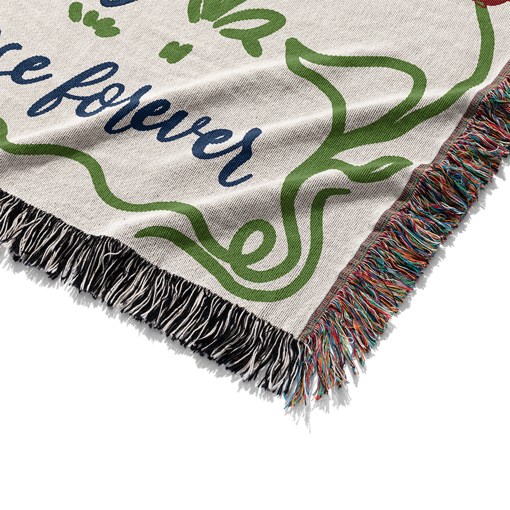 Personalized Silly Goose Couple Wedding Woven Blanket