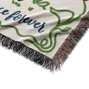 Personalized Silly Goose Couple Wedding Woven Blanket