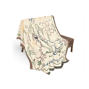 Personalized Silly Goose Couple Wedding Woven Blanket