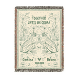 Personalized Couple Frog Together Woven Blanket