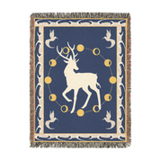 The Miraculous White Stag Woven Blanket