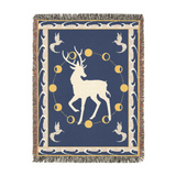 The Miraculous White Stag Woven Blanket