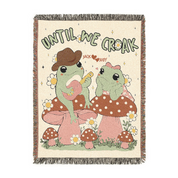 Personalized Couple Frog Croak Woven Blanket